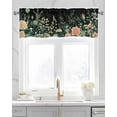 thumbnail image 2 of Green Floral Spring Kitchen Valances for Windows Farmhouse Linen Window Valance Curtain for Living Room Window Treatment Farmhouse Vintage Botanical Valance Rod Pocket Topper Drape, 54 x 18 Inch, 2 of 6