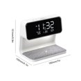 thumbnail image 3 of Reloj de escritorio 3 en 1, cargador inalámbrico rápido, reloj de mesa con luz nocturna para dormitorio, 3 of 8