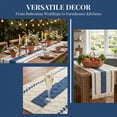 thumbnail image 5 of Unique Bargains Farmhouse Polyester Table Runner for Birthday Decoration Blue 11.8"x78.7", 5 of 6