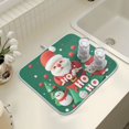 thumbnail image 4 of Yayeee Dish Drying Mat for Kitchen Counter 16" x 18" Microfiber Super Absorbent Coffee Decorative Pad, Cute Christmas Pattern, 4 of 9