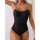 thumbnail image 2 of Traje de baño de una pieza Eomenie Tummy Control con pliegues negros para mujer, 2 of 4