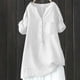thumbnail image 2 of Divertida blusa informal oversize de manga corta para mujer: top veraniego holgado con bolsillo en el pecho, tallas S-XXXXXL, 2 of 3