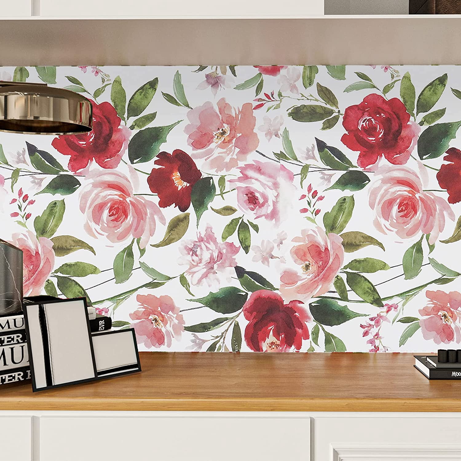 VEELIKE Vintage Floral Wallpaper 17.7