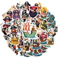 thumbnail image 2 of 35pcs-50pcs Funny Pirate Stickers Nautical Kids Stickers Pirate Adventure Stickers for Laptops Suitcases Notebooks, 2 of 9
