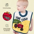 thumbnail image 5 of LazyOne Animal-Print Baby Bibs, Cute Baby Shower Gifts, One Size,Tractor, Farming (Home Grown, ONE SIZE), 5 of 5