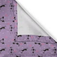 thumbnail image 6 of Ambesonne Purple Grommet Curtain, Valentine Animal Fun, 50" x 63", Lavender Pink Black, 6 of 6