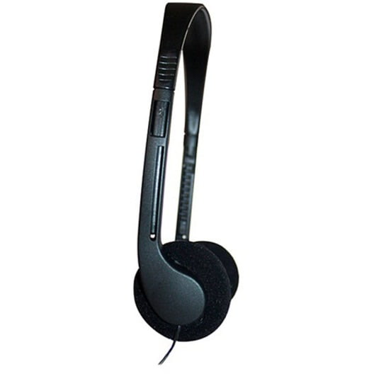 Avid Education AE-08 Lightweight Single Use Stereo Headphone, Black