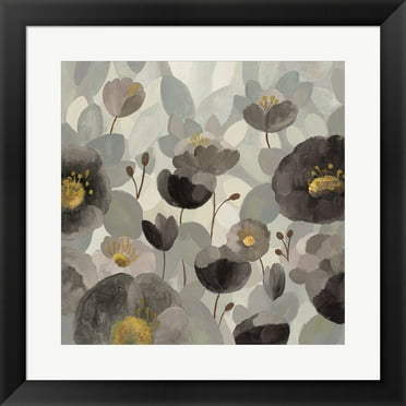 Morning Bloom Greige by Silvia Vassileva, Framed Wall Art, 19.5W x 19.5H