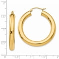 thumbnail image 3 of 14K Yellow Gold Earring Hoop Women'S 35 mm Polished 5Mm Tube Earrings, 3 of 3