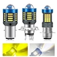 thumbnail image 2 of LED Motorcycle Headlight H4 BA20D P15D White/Yellow High Brightness Lot S4, 2 of 2