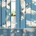 thumbnail image 2 of Japanese Cranes Blue Blackout Window Curtains for Living Room,Thermal Insulated Curtains,52x84 Inch,Set of 2, 2 of 6