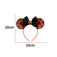 thumbnail image 2 of Diadema con orejas de ratón para mujer y niña, accesorios para el cabello con lazo de lentejuelas, diadema de Halloween con purpurina, 2 of 5