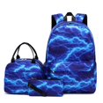thumbnail image 1 of Three-piece Backpack Girl's Starry Sky Graffiti Printed Schoolbag for Primary School Students Lightweight Waterproof Backpack, 1 of 6