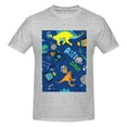 thumbnail image 4 of Bingfone Dinosaur In Space Men'S Loose Fit Short-Sleeve Pocket T-Shirt, 4 of 7