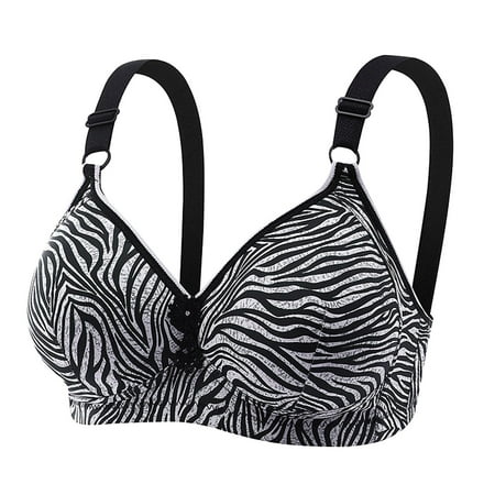 FUNUONY Big Sale!! 2025 Trendy Women s Push Up Bra No Underwire Comfortable Wireless Bras Padded Plunge Women Lace Back Button Shaping Cup Adjustable Shoulder Strap Large Size Underwire Bra