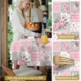 thumbnail image 5 of Pioneer Flower Floral Print Pattern Round Tablecloth 60 X 60 Inch, Wrinkle Resistant Wipeable Table Cloth for Kitchen Dining Picnic Patio Party, 5 of 6