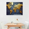 thumbnail image 2 of Awypu World Map Wall Art for Living Room, PIY Old Nautical Canvas Prints Decor, Retro Painting Home Decorations (Large, 1" Thick Frame, Waterproof Artwork, Bracket Mounted Ready to Hang), 2 of 4