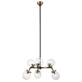 thumbnail image 2 of Elegant Lighting Leda 36" 6 Light Chandelier in Nickel, 2 of 5