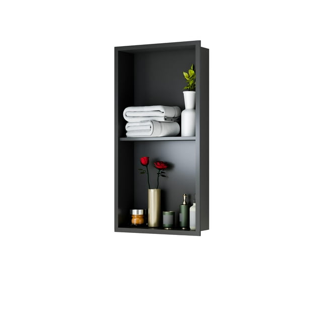 BeesClover Niches en Acier Inoxydable Carrelage Prêt Niche pour Douches Rangement de Salle de Bain Boîte de Douche Encastrée, Niche Encastrée Intérieure de Salle de Bain Étanche et Étanche
