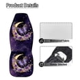 thumbnail image 5 of Jeiento Butterfly Car Seat Covers Front Seats Only Moon Vehicle Bucket Seat Cover Purple Interior Auto Accessory Decor Universal Fit Easy to Install Stretch Polyester Fabric Cover, 5 of 7