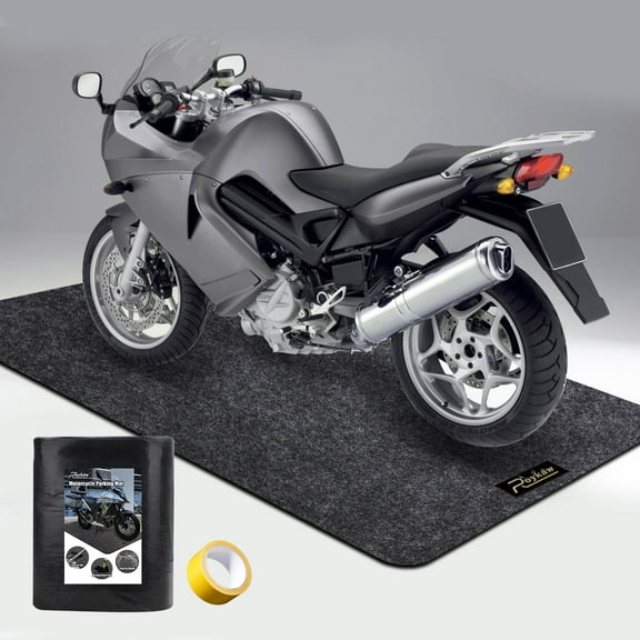 Roykaw Motorcycle Mat Garage Floor Mat, Parking Mat, 72.8''L x 39.3''W Oil Absorbent Mat, Non-slip
