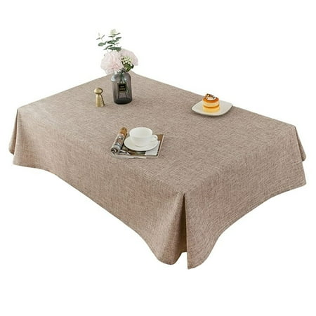 

Rectangular Tablecloth Cotton Linen Solid Color Tablecloth Washable No Fade Anti-slip Wrinkle Free Table Cover For Conference Banquet Party Picnic -O-120*160cm