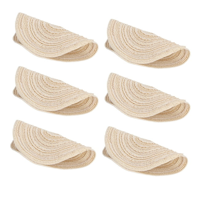 Mantel individual redondo de 6 piezas, manteles individuales trenzados de estilo rústico, manteles individuales de mesa probados y confiables