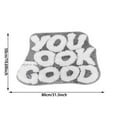thumbnail image 3 of Faux Mat With Contrast Letter Patterns Non Slip Washable & Highly Absorbent For Bathroom Hallway & Bedroom, 3 of 6
