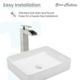 thumbnail image 3 of Concorde Rectangle Ceramic Vessel Sink, 3 of 13
