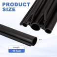 thumbnail image 2 of Uxcell Wires Hider, 10 Feet Long 1" Inner Dia Flexible Silicone Cord Cover Snap-fit Cable Protector (Black), 2 of 6