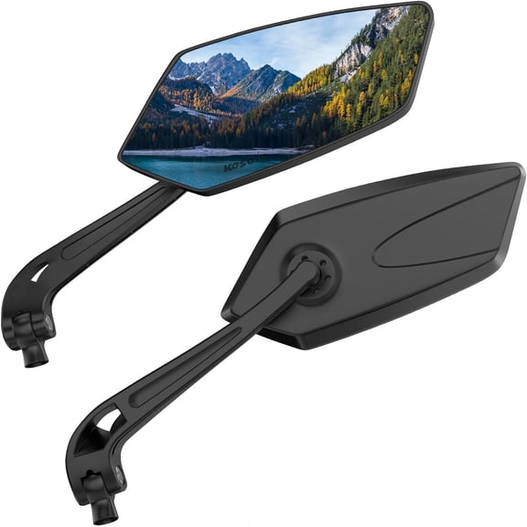 2 Pack Bike Mirrors – Ebike Mirrors for Handlebars, 360° Adjustable Bicycle Rear View Mirrors, Scratch Resistant Glass Lens, Universal Fit Accessories