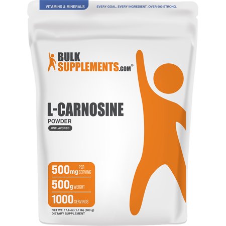 BulkSupplements L-Carnosine Powder - 500 Grams (1.1 lbs)
