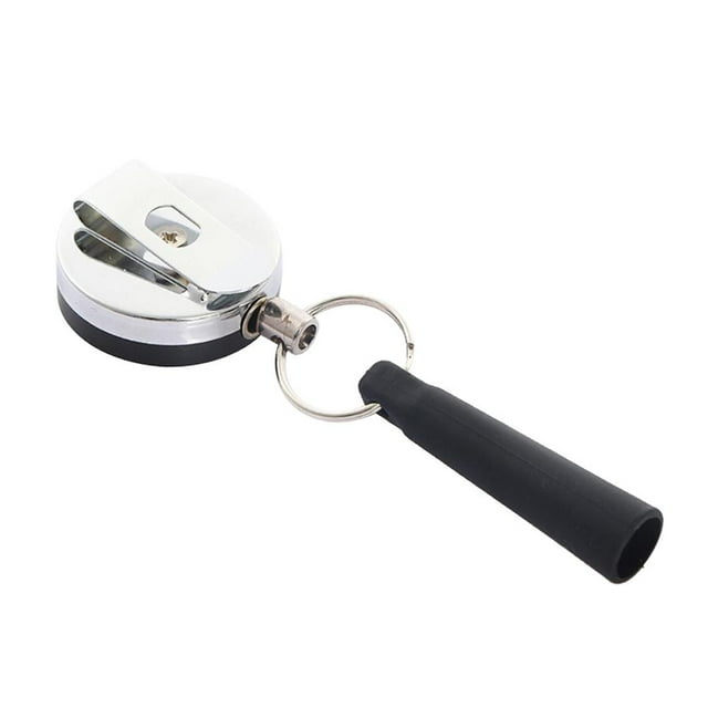 Hebilla Del Carrete Del Del Sostenedor de Lápiz / Bolígrafo de Alambre Anti- Retráctil con Clip para Cinturón kusrkot Carrete retráctil con tapa para bolígrafo