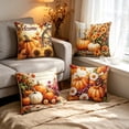 thumbnail image 4 of Lzobxe 4 Pack Halloween Pillowcases, Decorative Outdoor Cushion Cover, 45x45cm Ghost Pumpkin Throw Pillow Cover for Sofa Couch Home Party Decor, 4 of 6