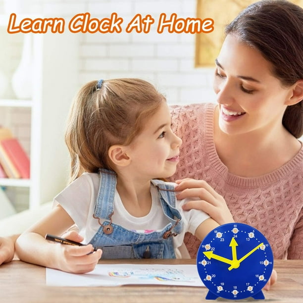 Reloj de aprendizaje de riqueza para ninos relojes de aprendizaje para estudiantes tiempo de ensenanza reloj con engranaje de 12 24 horas