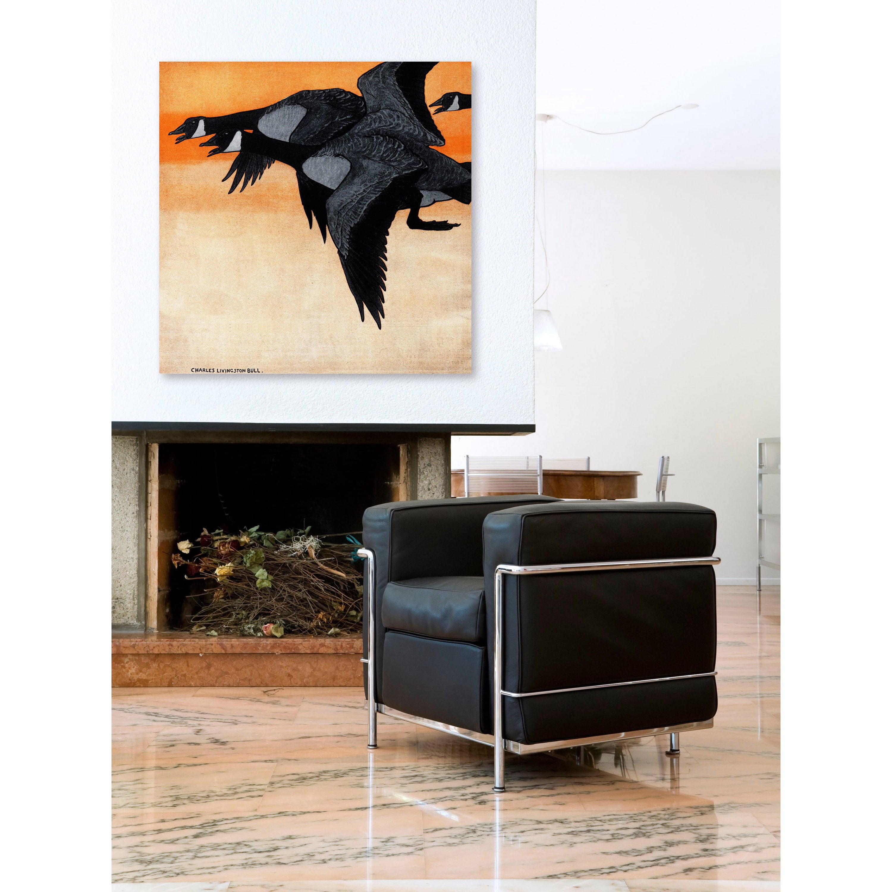 "Canadian Geese" Painting Print on Wrapped Canvas