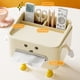 thumbnail image 3 of Bonita funda para caja de pañuelos, soporte para caja de pañuelos con patas y soporte para teléfono, dispensador de pañuelos multifuncional con compartimentos para organizar el escritorio en casa., 3 of 8