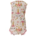 thumbnail image 2 of Baby Girls Sleeveless Unicorn Floral Toddler Onesie Romper Bodysuits Gold 18M-24M (R304-11N), 2 of 3