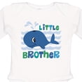 thumbnail image 4 of Inktastic Whale Little Brother Boys Long Sleeve Baby Bodysuit, 4 of 5