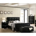 thumbnail image 4 of FOA Strez 3-Piece Black Wood Bedroom Set - Queen + Nightstand + Chest, 4 of 7