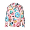 thumbnail image 3 of Balery Cupcakes and Donuts Men's Women's UPF 50+ Sun Protection Lightweight Hoodie Performance Long Sleeve Shirt for Fishing Running-XX-Large, 3 of 9
