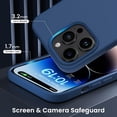 thumbnail image 5 of Magnetic Case for iPhone 14 Pro Case [Compatible with MagSafe] with Screen Protector, Liquid Silicone 3 Layers Full Covered Gel Rubber Shockproof Protective Case Cover 6.1 inch-Storm Blue, 5 of 7