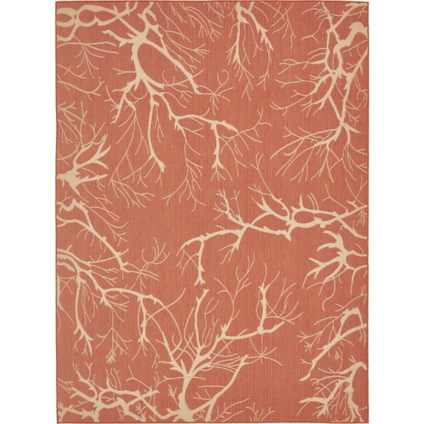 Contemporary Veranda Collection Area Rug In Copper Color And Rectangle Round Runner Square Shape Walmart Com Walmart Com