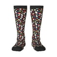 thumbnail image 2 of Lsque Rose Rabbit Printed Crew Socks Men's Women's LightWeight Thin Casual Calf Socks ,Knee High Socks,Cotton Socks, 2 of 9