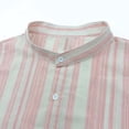 thumbnail image 4 of VgaVtl Short Sleeve Mens Collar Shirt Button up Summer Beach Striped Holiday Turtleneck Leisure Clothes for Men Shirts, 4 of 7