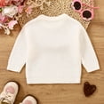 thumbnail image 6 of Gubotare Baby Girl Sweater Toddler Baby Girls Pullover Sweater Crochet Squarey Floral Crewneck Knitwear Fall Winter Clothes Size 6 12 Months (Beige,6-12 Months), 6 of 7