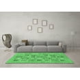 thumbnail image 3 of Ahgly Company Indoor Square Abstract Emerald Green Modern Area Rugs, 7' Square, 3 of 4