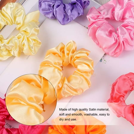 40pcs Silk Hair Scrunchies Satin Elastic Hair Bands Scrunchy Hair