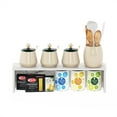 thumbnail image 4 of Furinno Helena 23-Inch Kitchen Counter Stackable Organizer Shelf, Marble White, 4 of 5