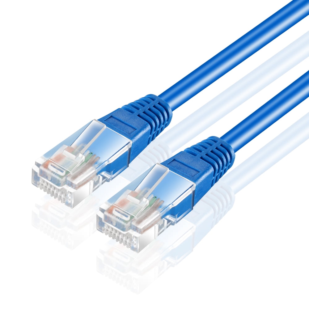 1-10m CAT7 Durable Flexible Blue Braided Wire Gold Plat LAN Patch Ethernet Cable 
